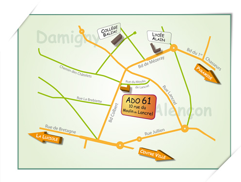 plan d'accès MDA Alençon